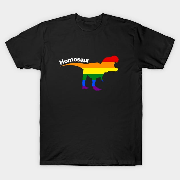 LGBT-Rex - Gay Pride Dinosaur T-Shirt by CottonGarb